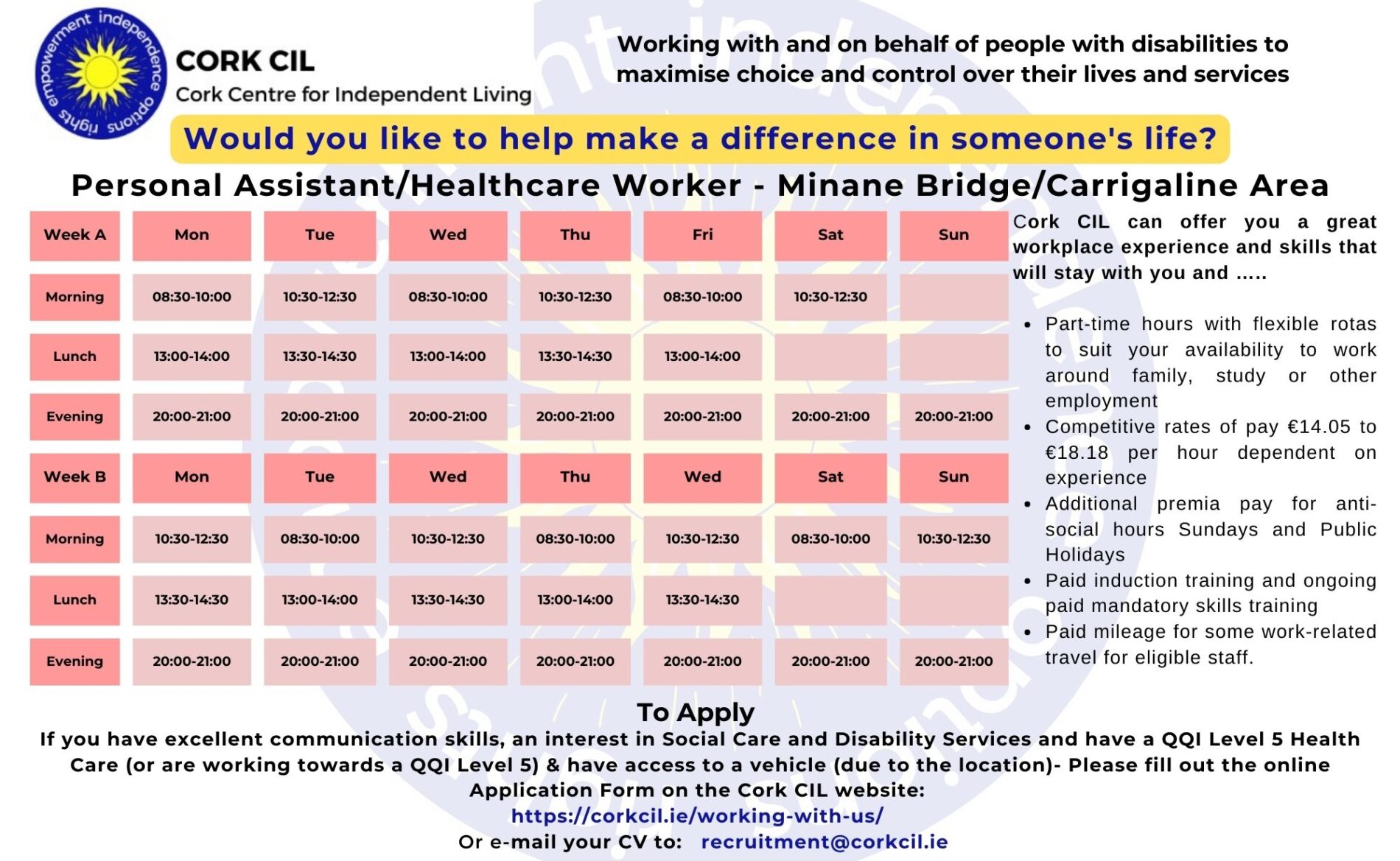 Details of Vacancy for a Service User in Minane Bridge