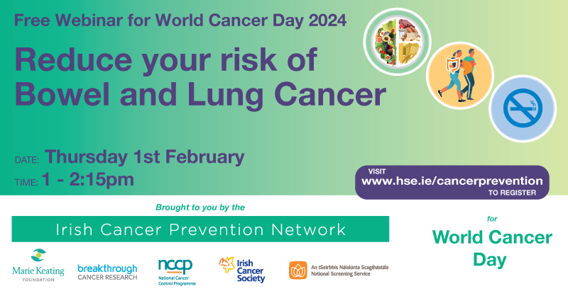 World Cancer Day webinar 2024: Reduce your risk of lung and bowel cancer