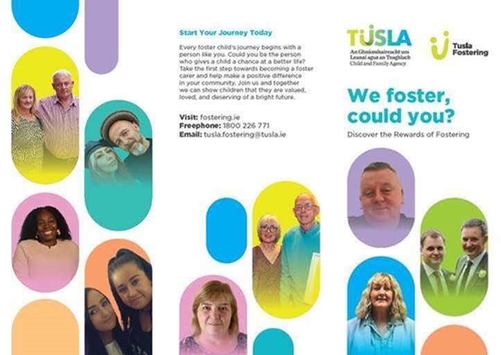 A group of people in a brochure